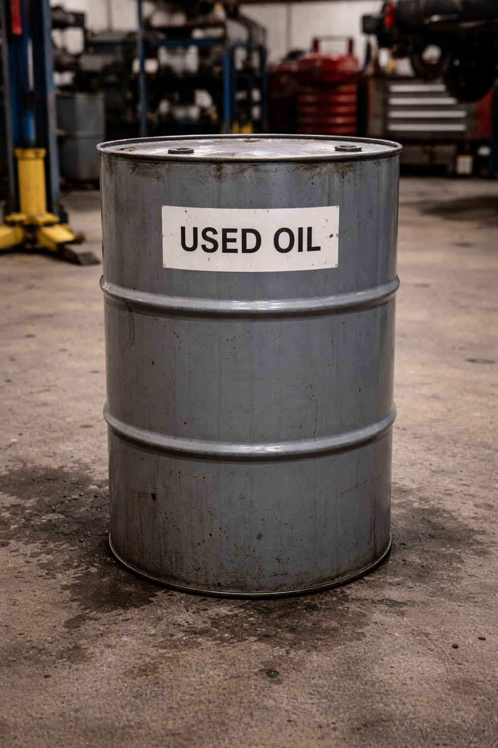 55-gal drum — no containment tray