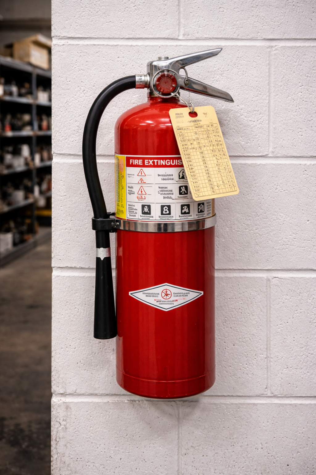 Fire extinguisher — Parts dept